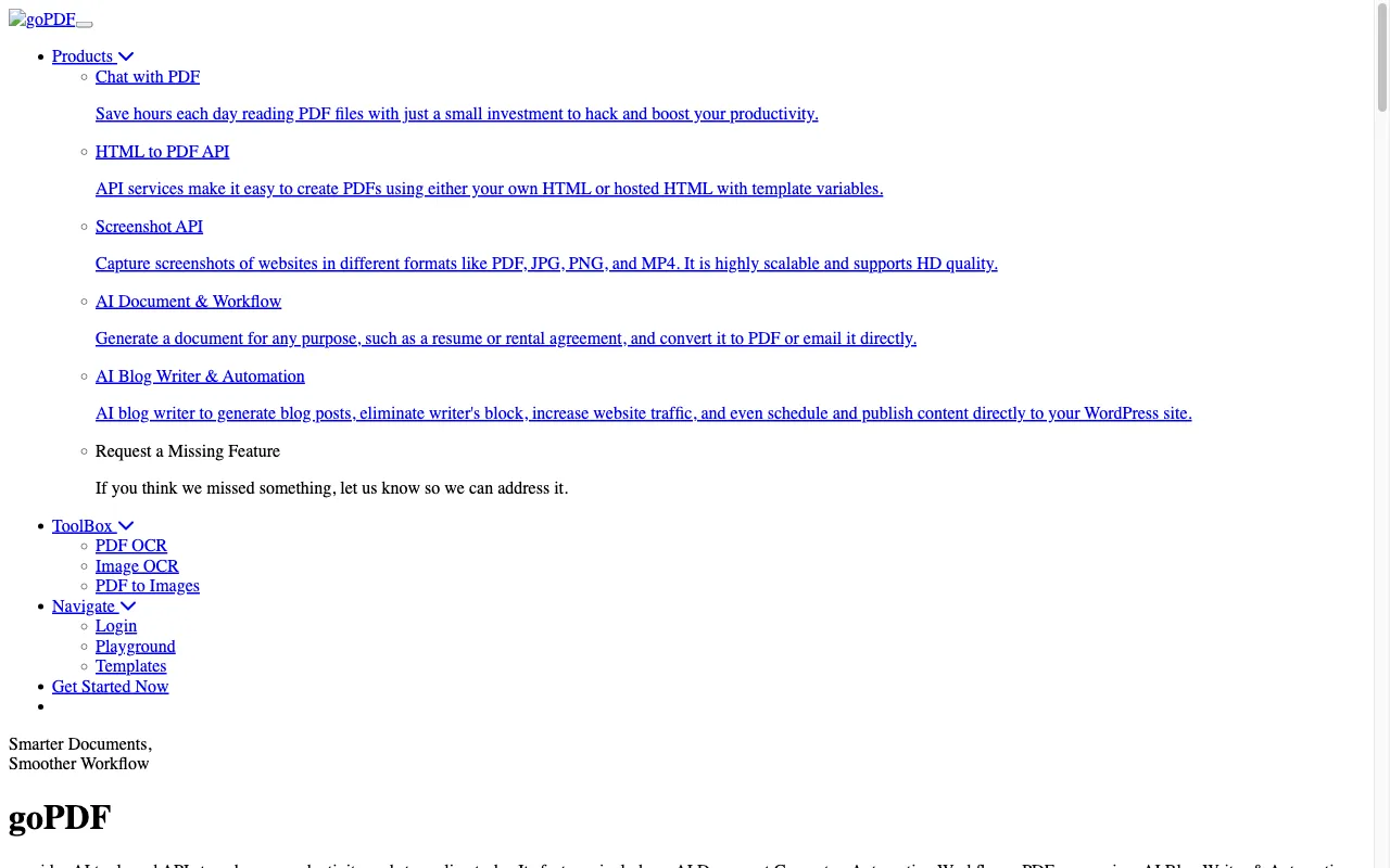 gopdf.pro — preview screenshot