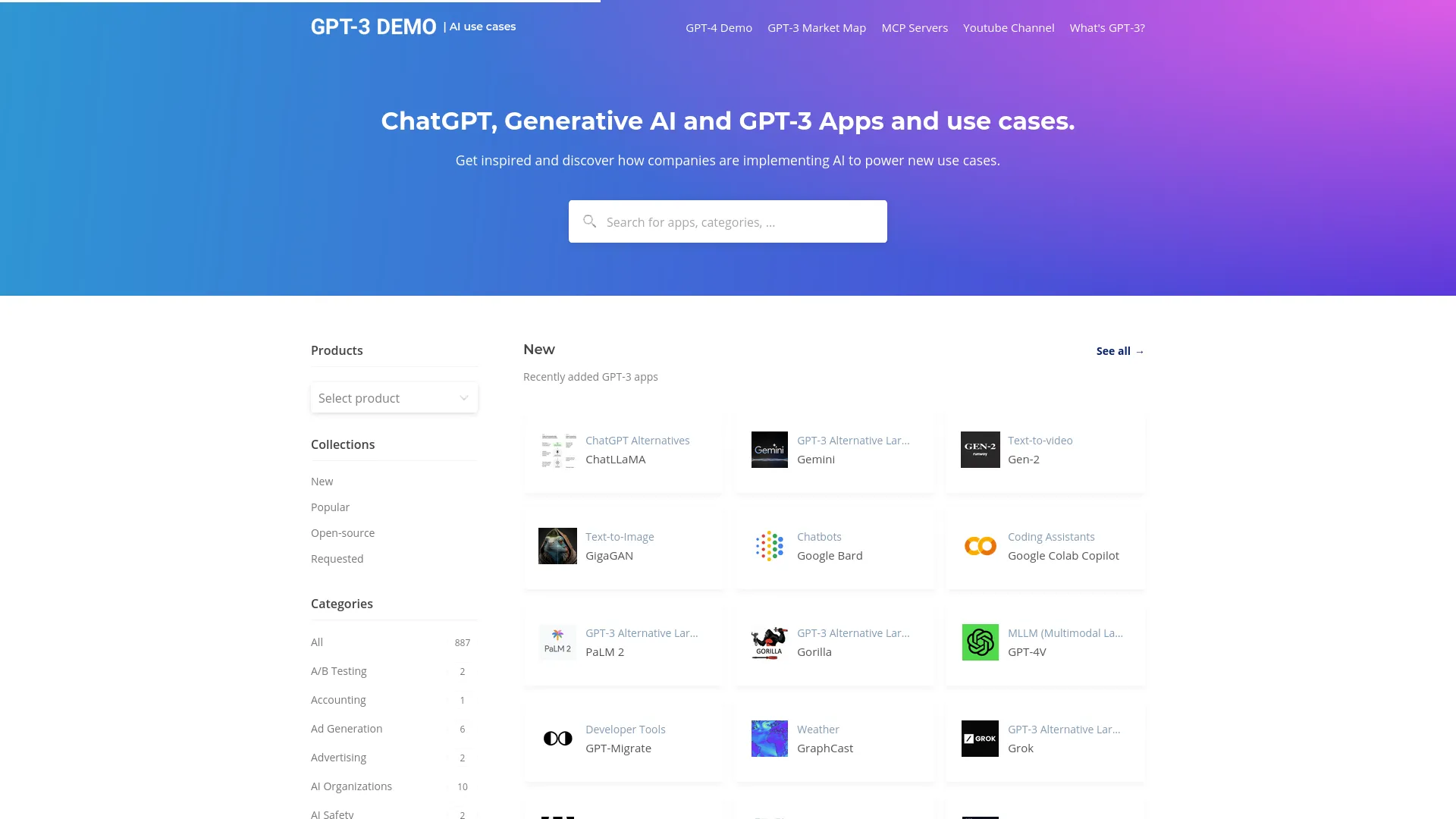 GPT-3 Demo — preview screenshot