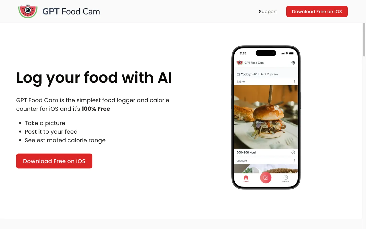 GPT Food Cam — preview screenshot