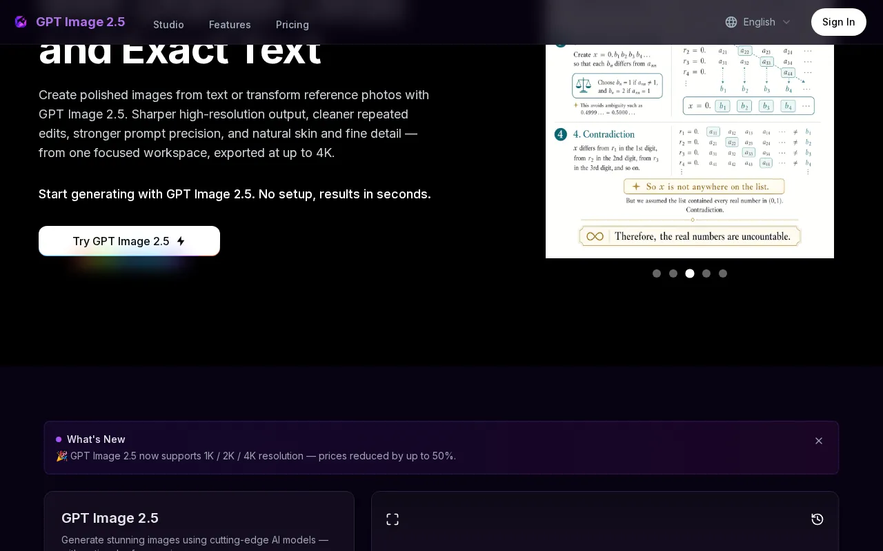 GPT Image 2.5 AI Video Generator — preview screenshot