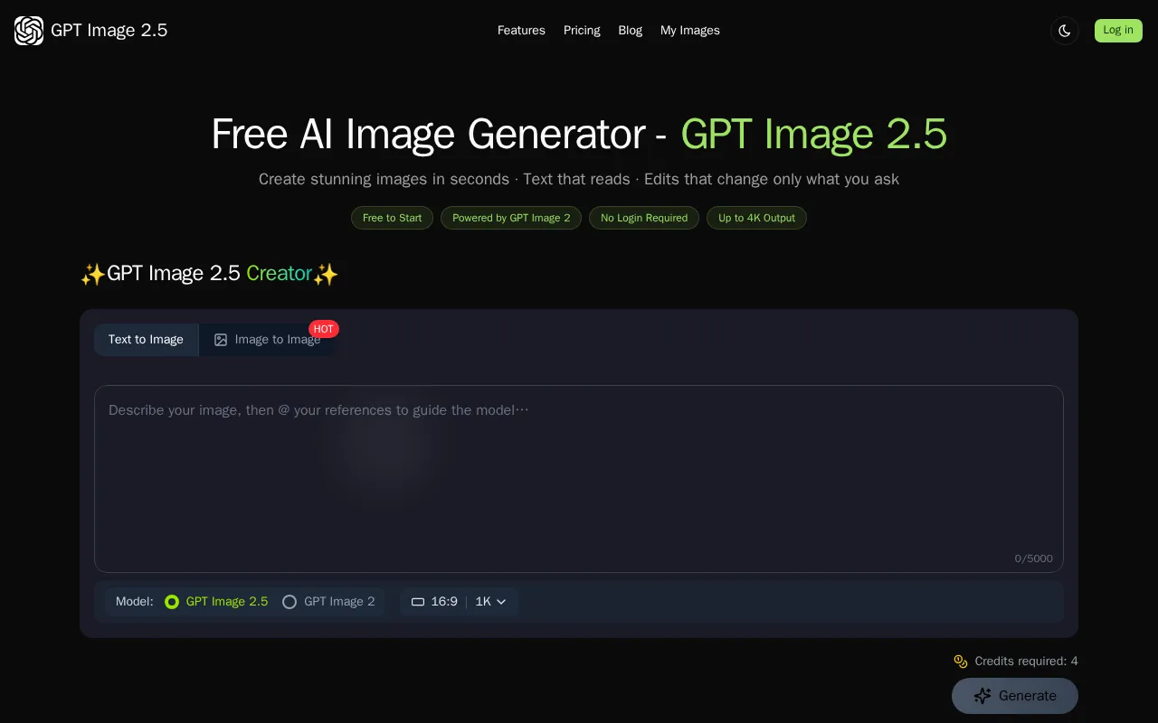 GPT Image 2.5 — preview screenshot