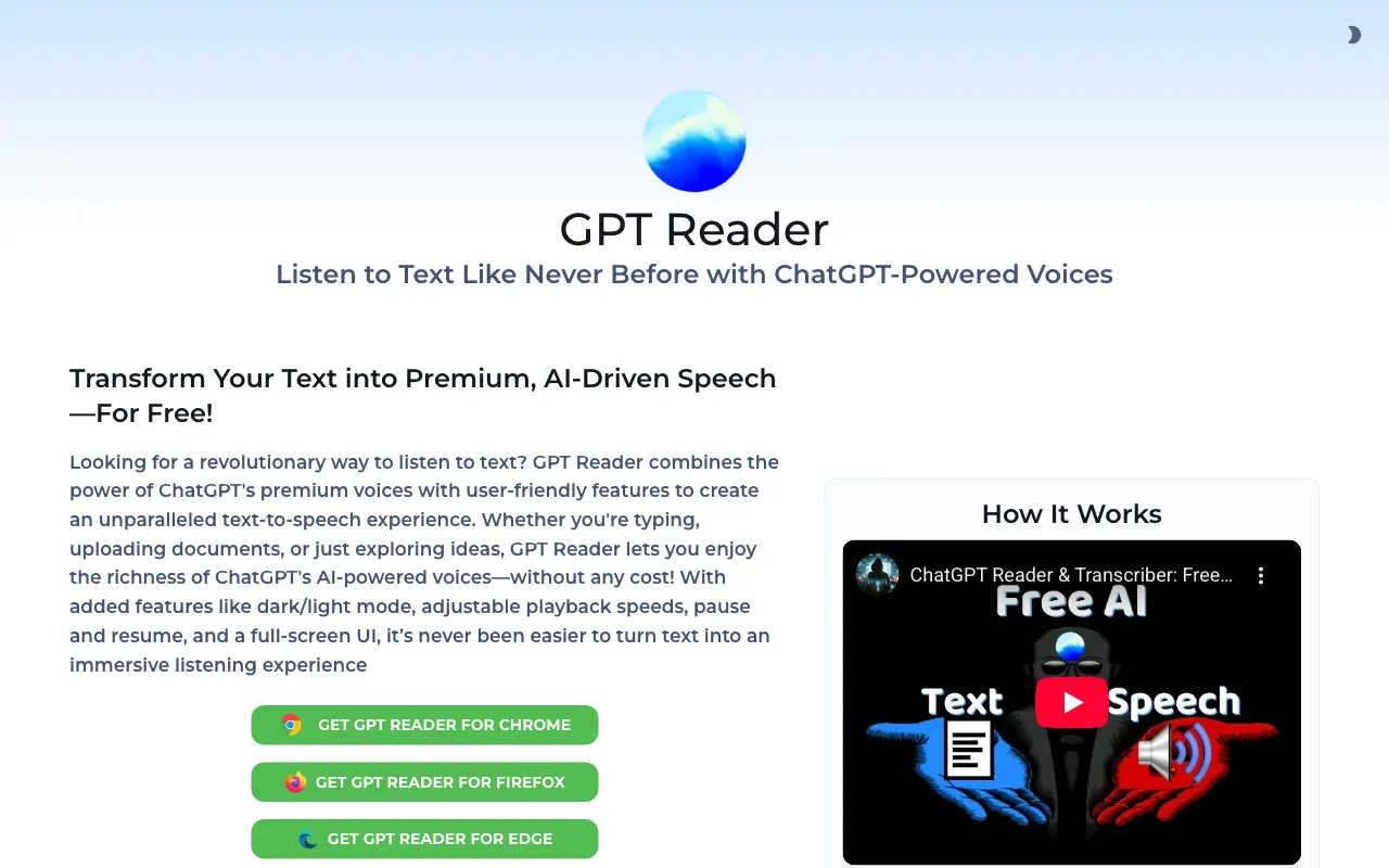GPT Reader — preview screenshot