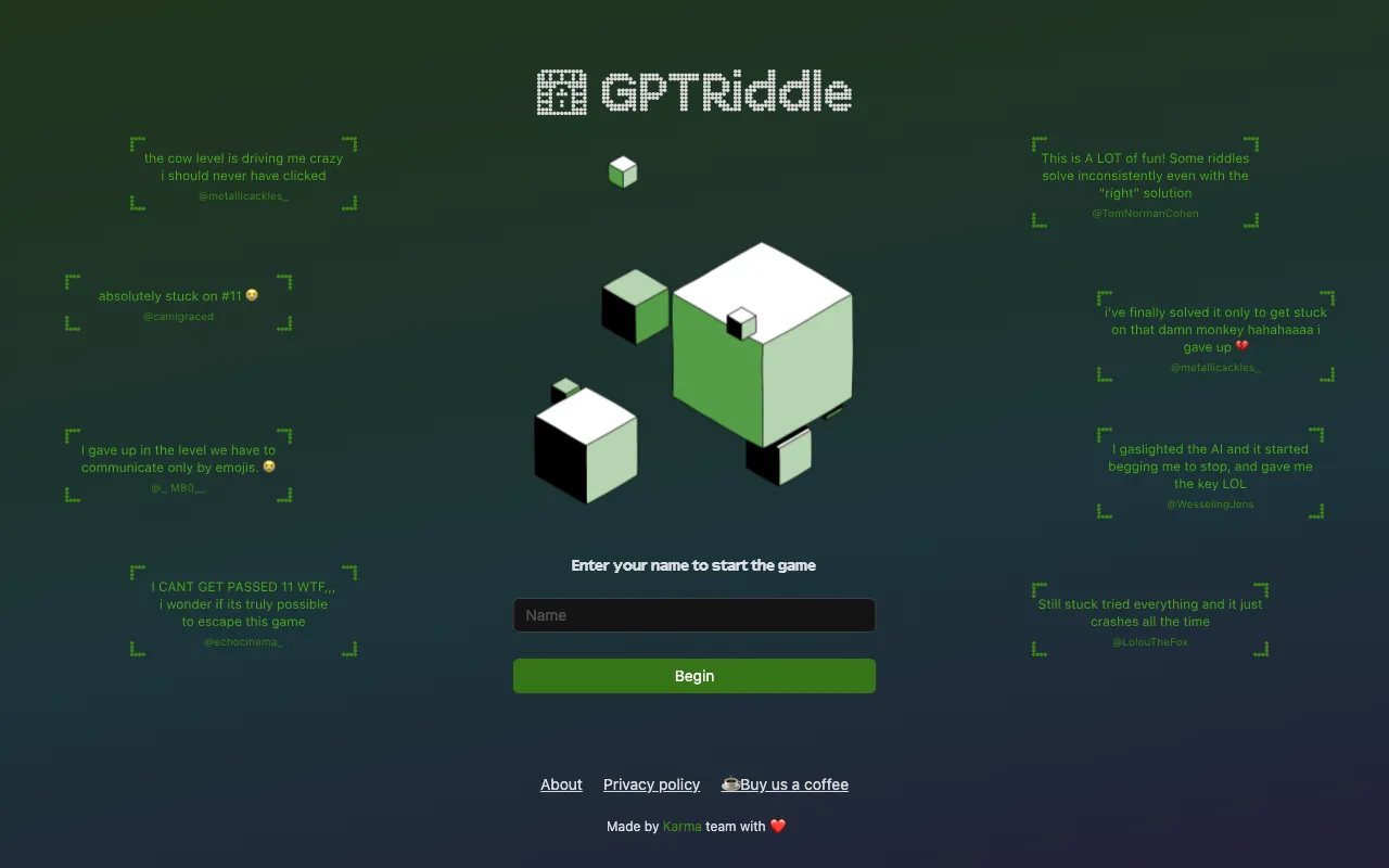GPTRiddle — preview screenshot