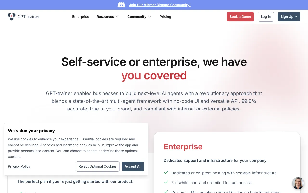 GPT-trainer — pricing page