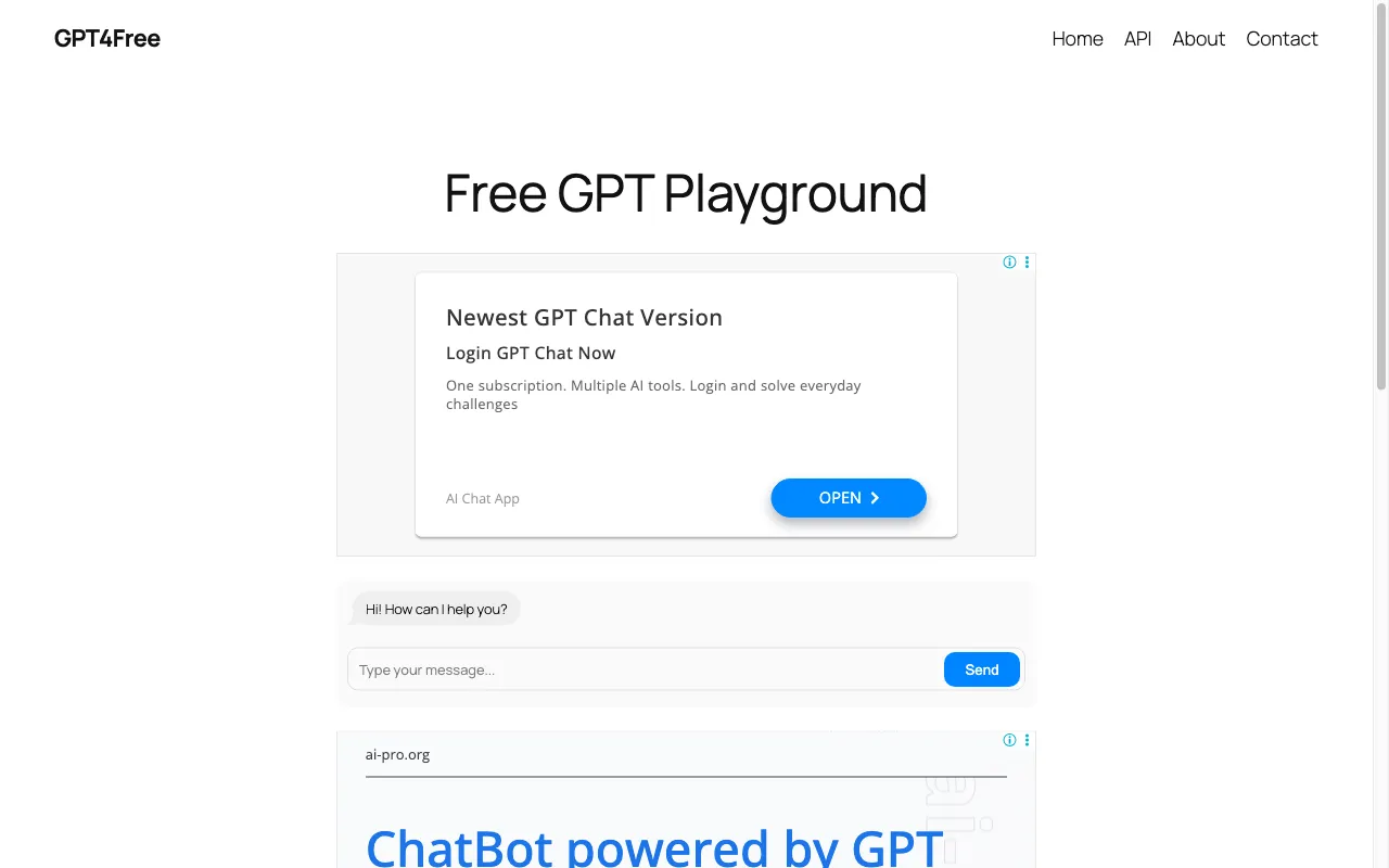 GPT4Free — preview screenshot