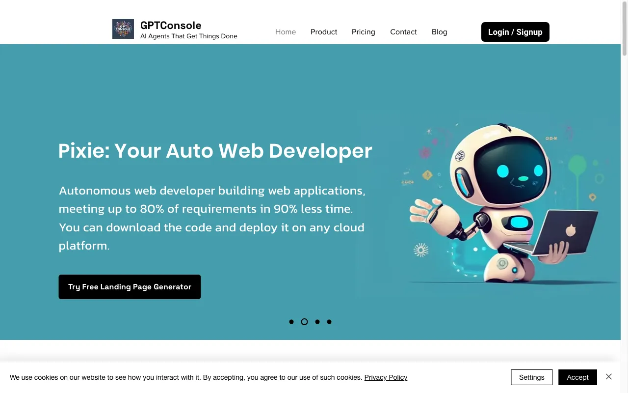 GPTConsole — preview screenshot