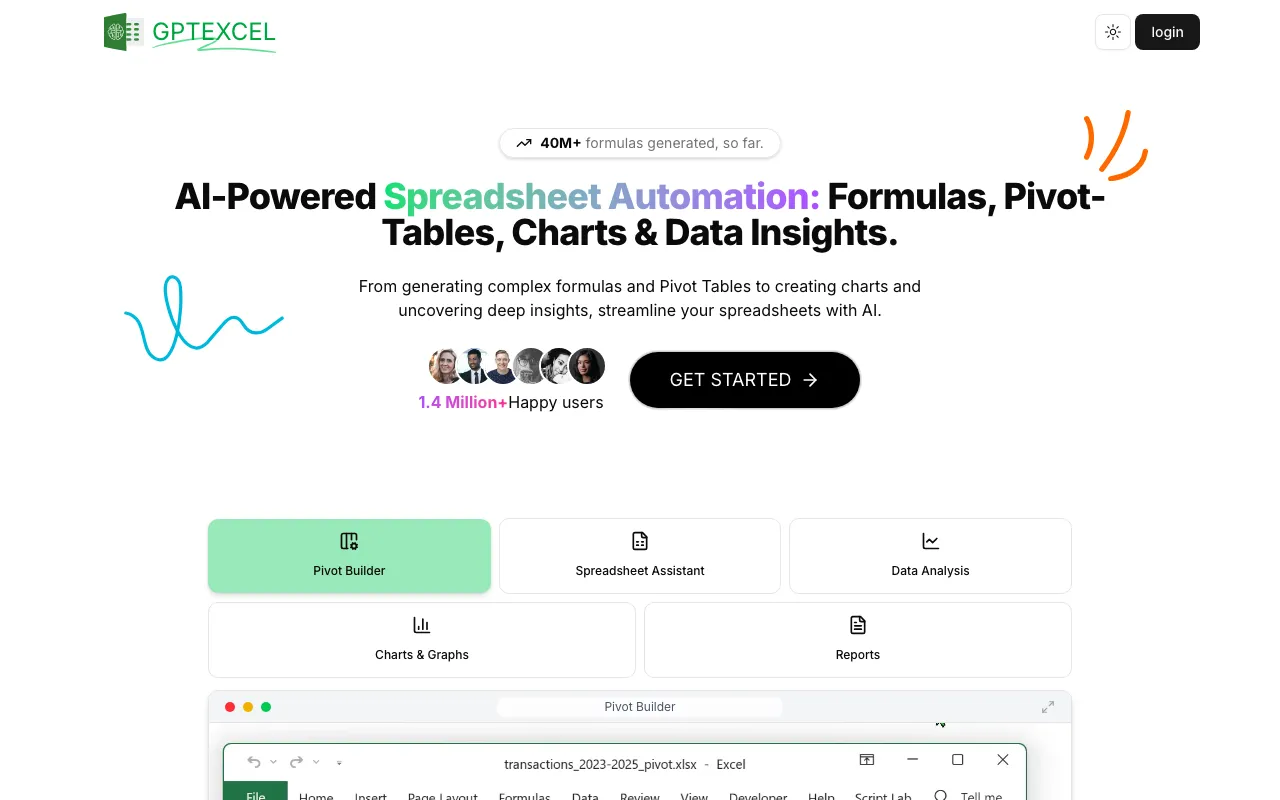 GPTExcel — preview screenshot