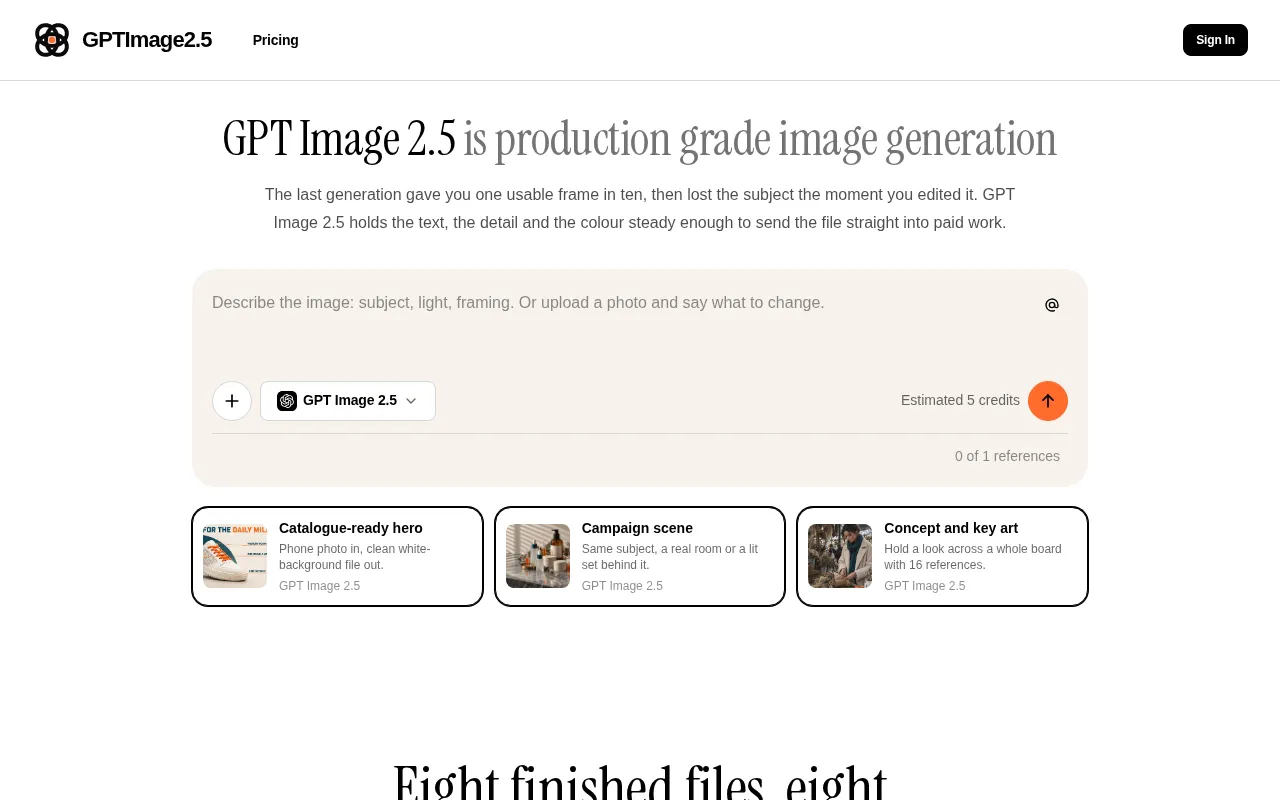 GPTImage2.5 — preview screenshot