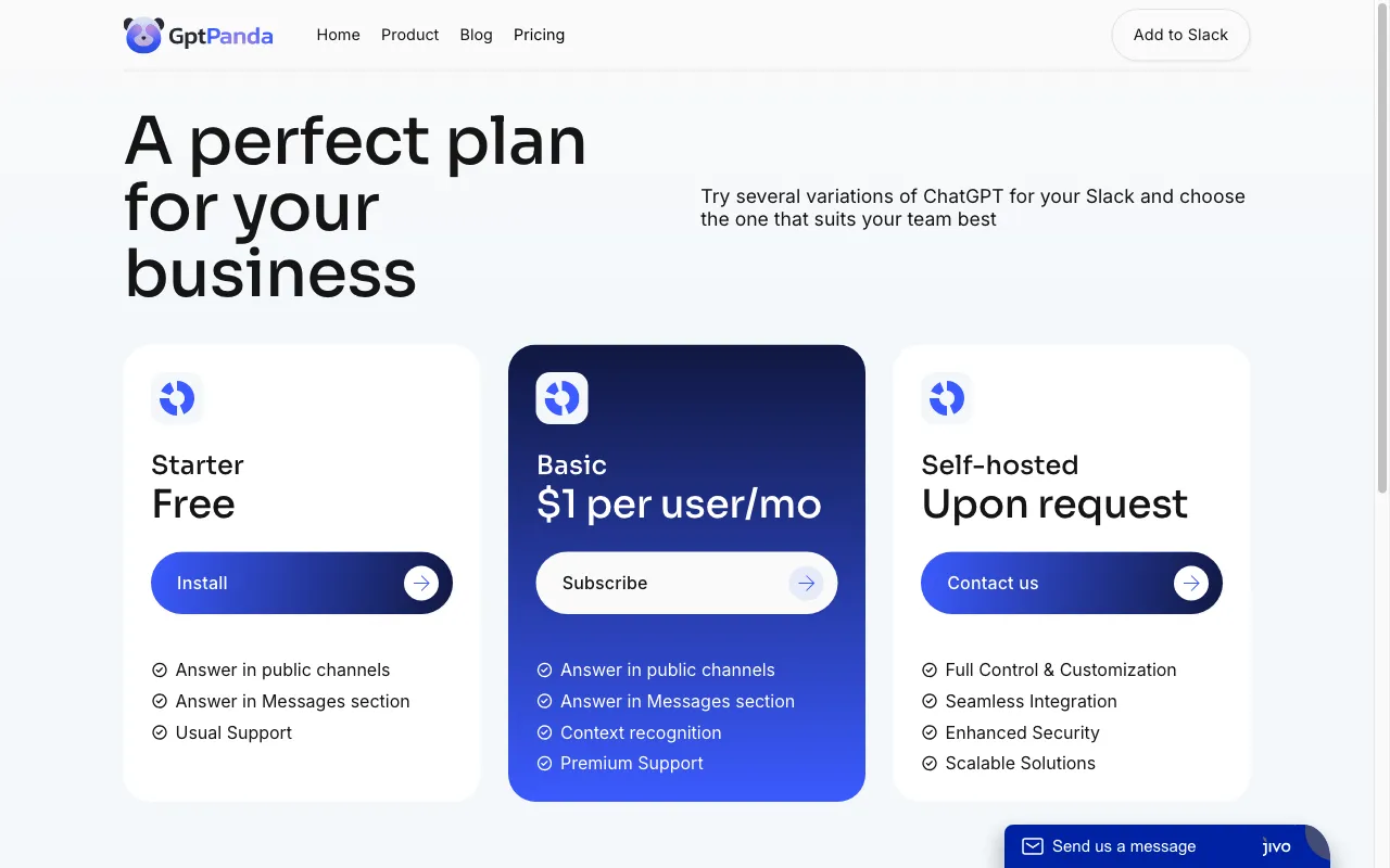 GptPanda — pricing page
