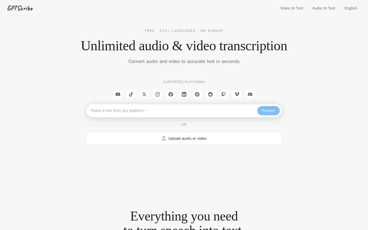 GPTscribe AI — preview screenshot