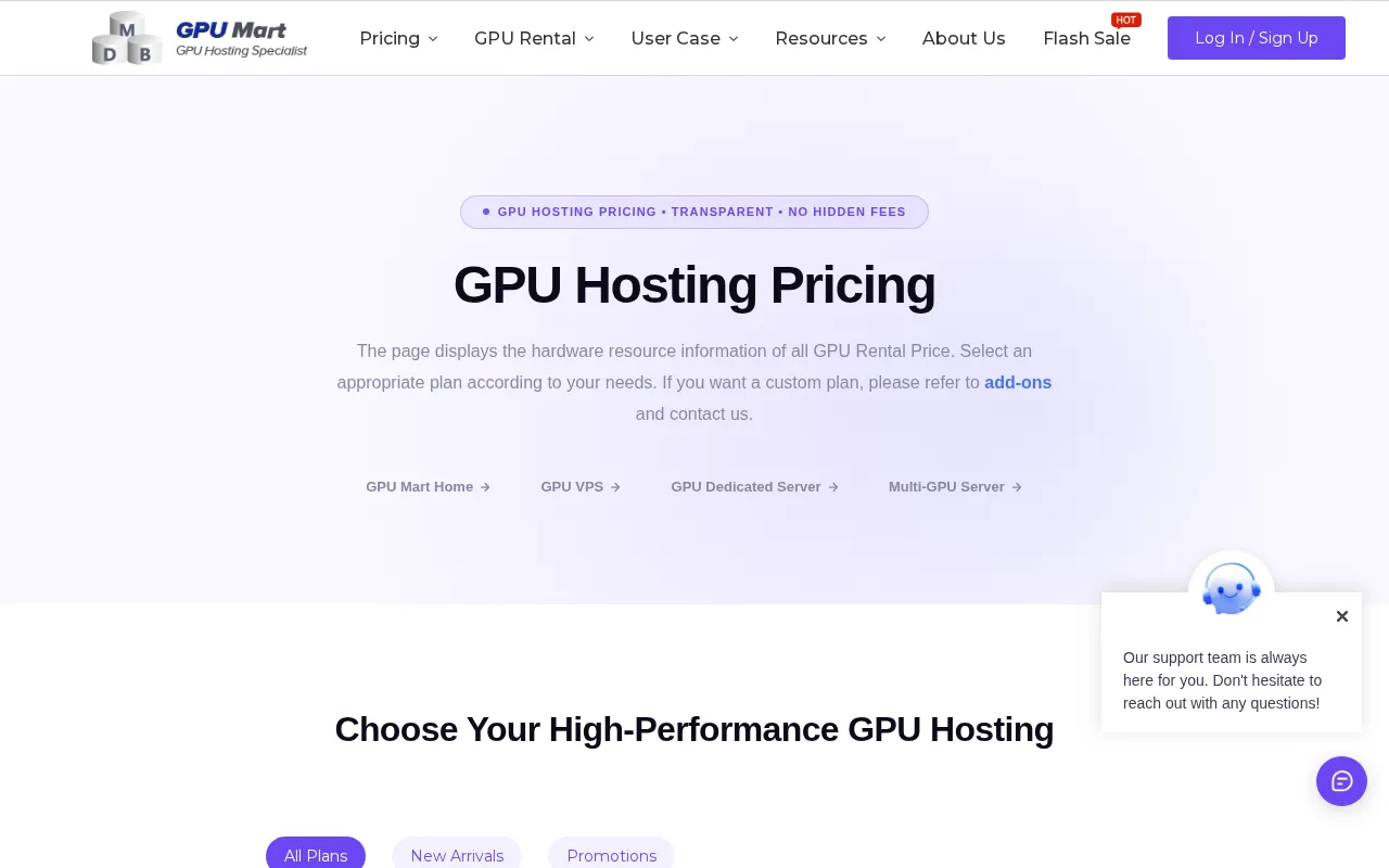 GPU Mart — pricing page