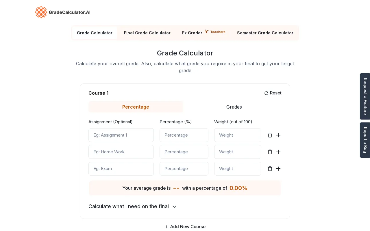 GradeCalculator.AI — preview screenshot
