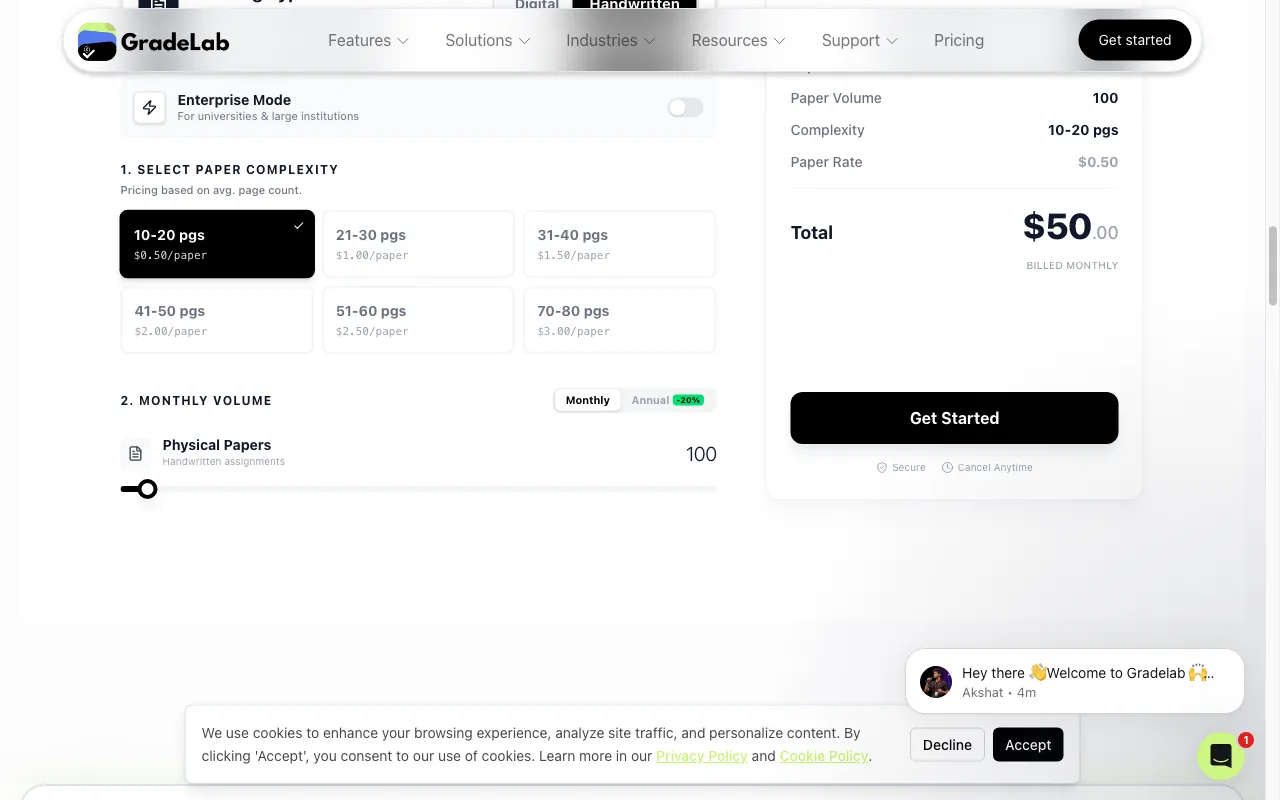 GradeLab — pricing page