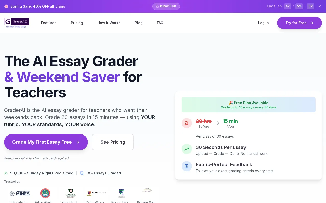 GraderAI for Teachers — preview screenshot