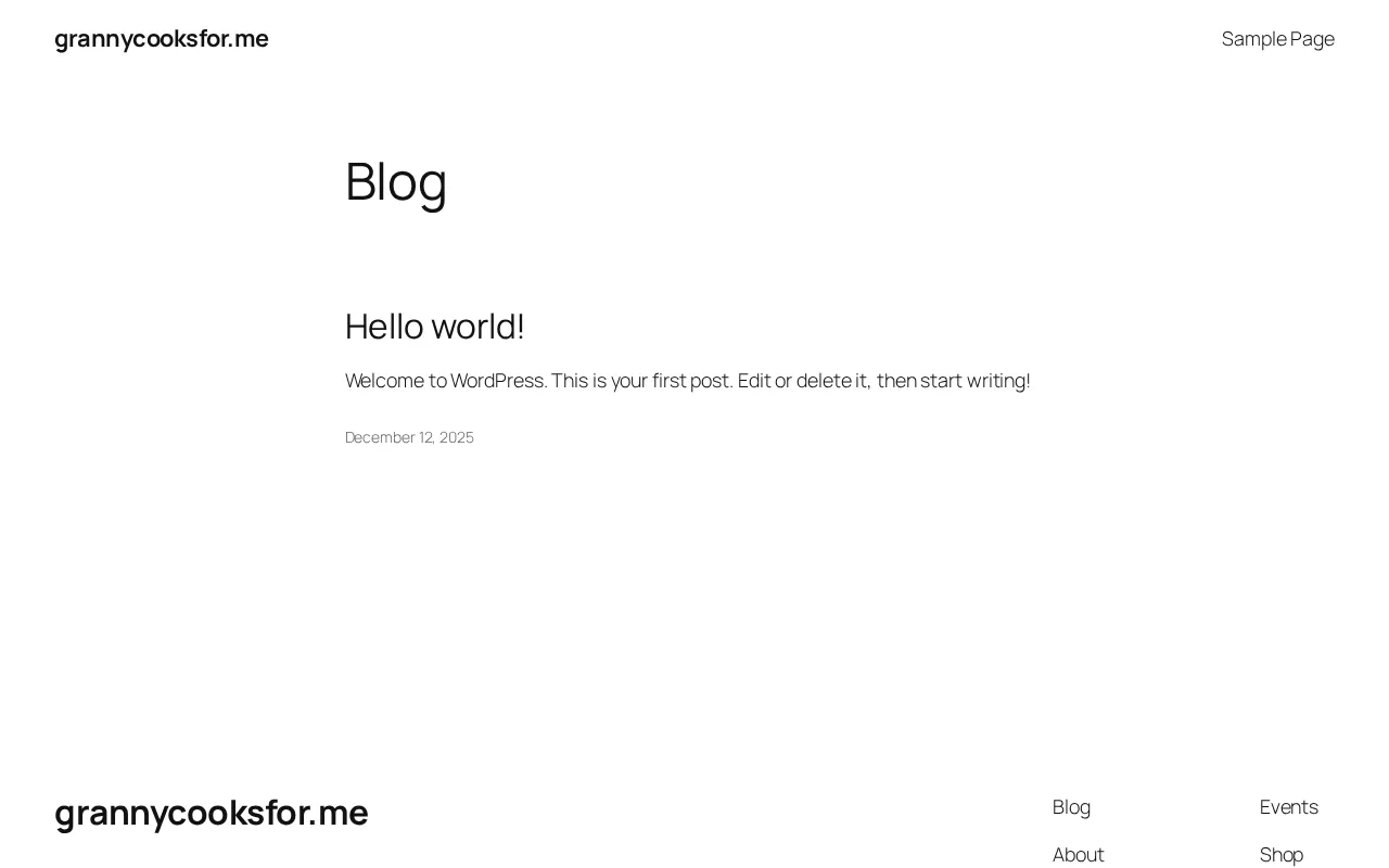 grannycooksfor.me — preview screenshot