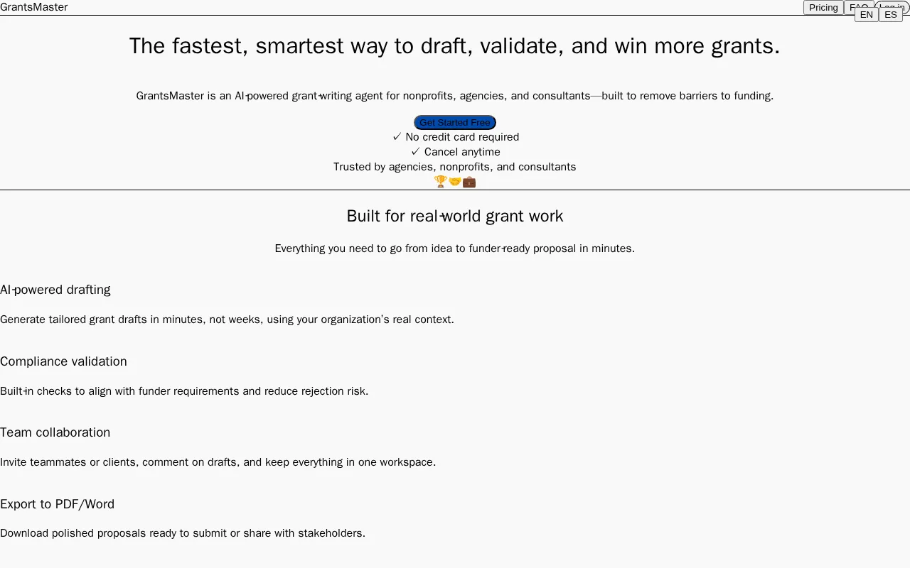 GrantsMaster — preview screenshot