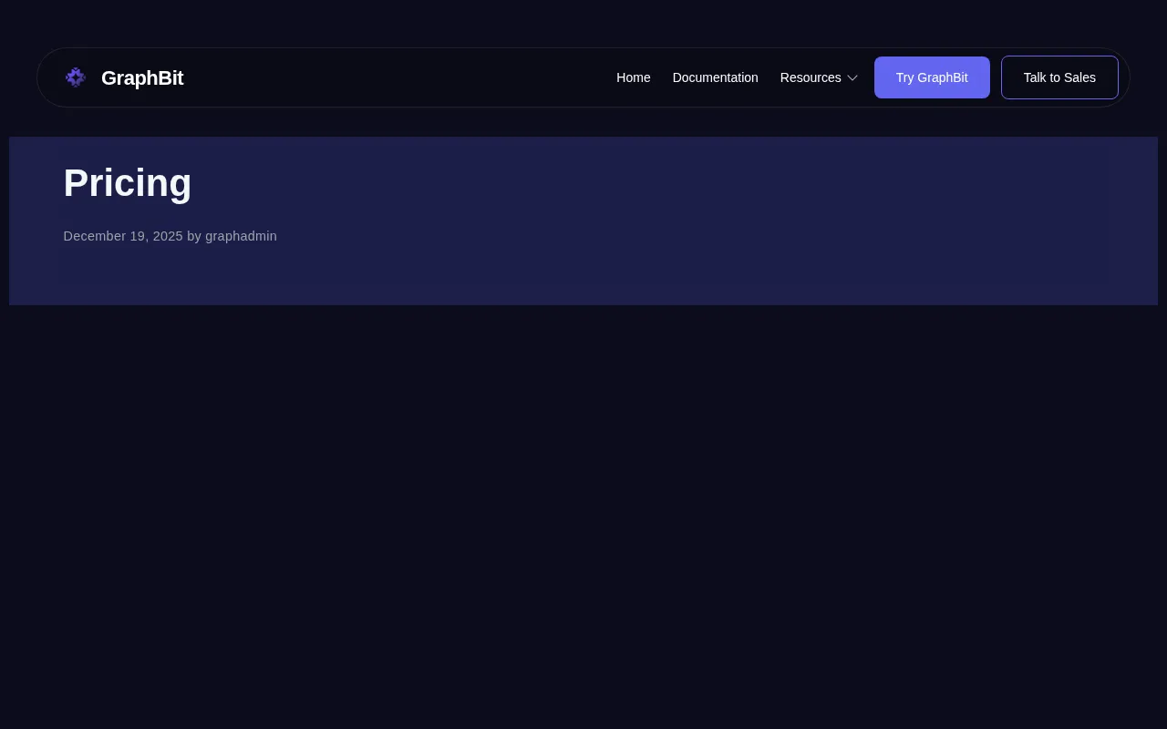 GraphBit — pricing page