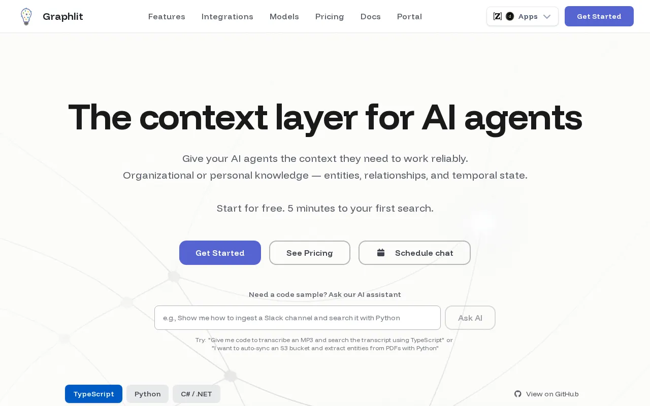 Graphlit — pricing page