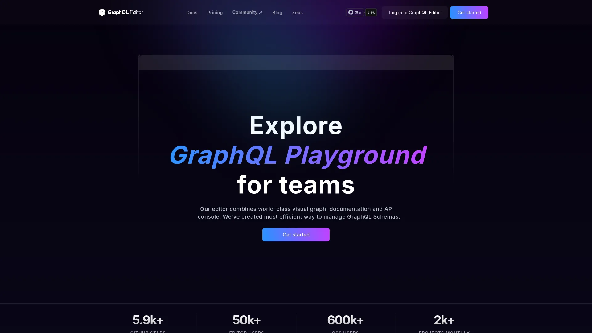 GraphQL Editor — preview screenshot