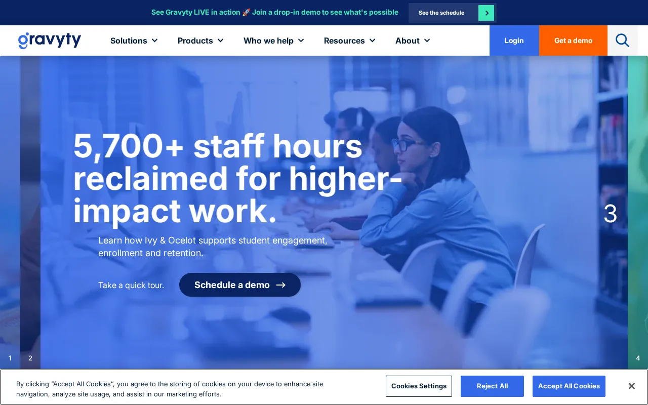 Gravyty | AI-powered engagement & fundraising for higher ed — preview screenshot