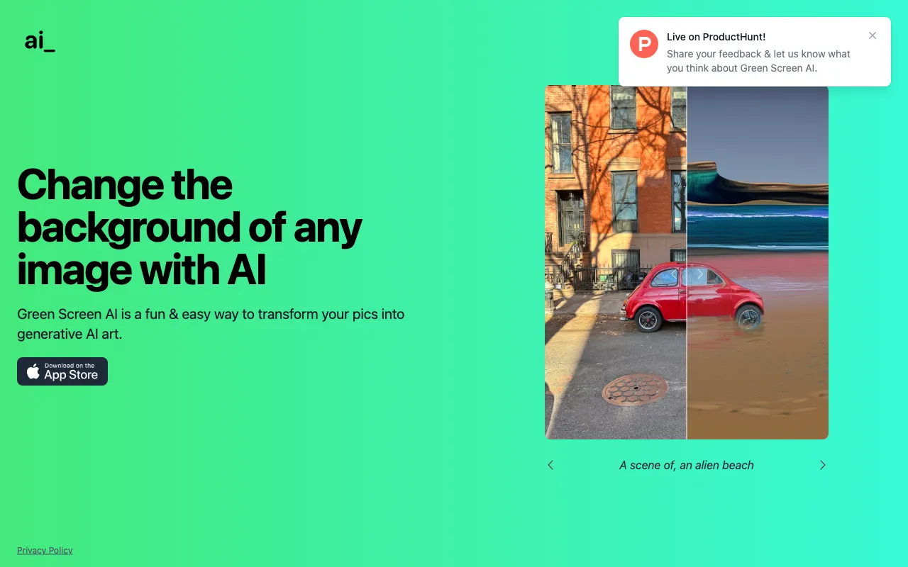 Green Screen AI — preview screenshot