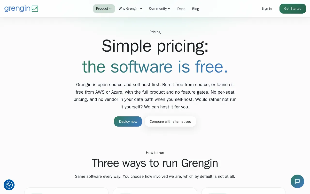 Grengin — pricing page