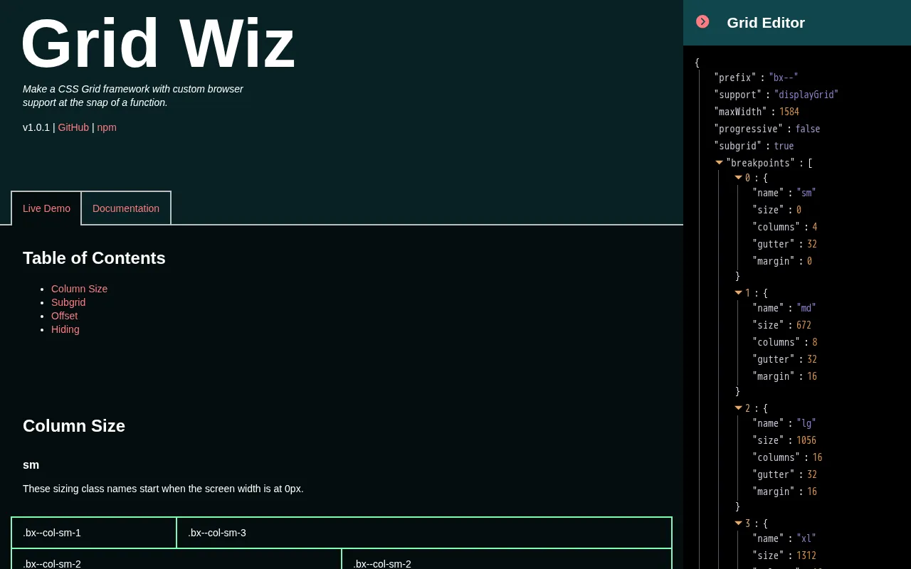 Grid Wiz — preview screenshot
