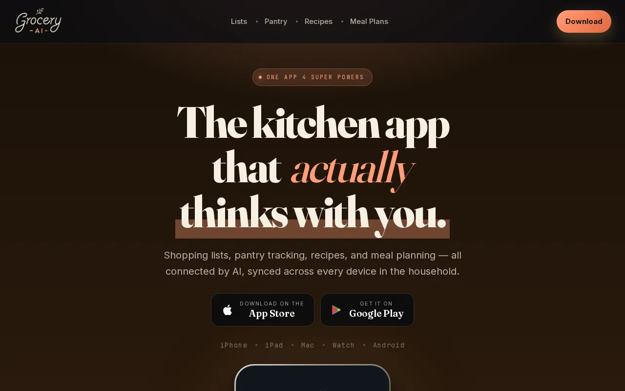 Grocery AI — preview screenshot