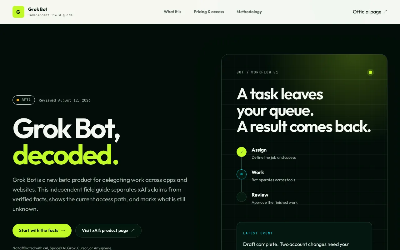 grok bot — preview screenshot