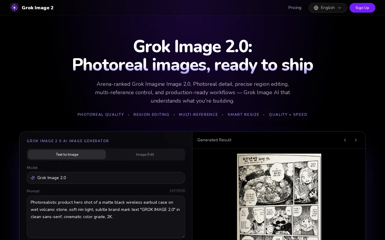 Grok Image 2.0 — preview screenshot