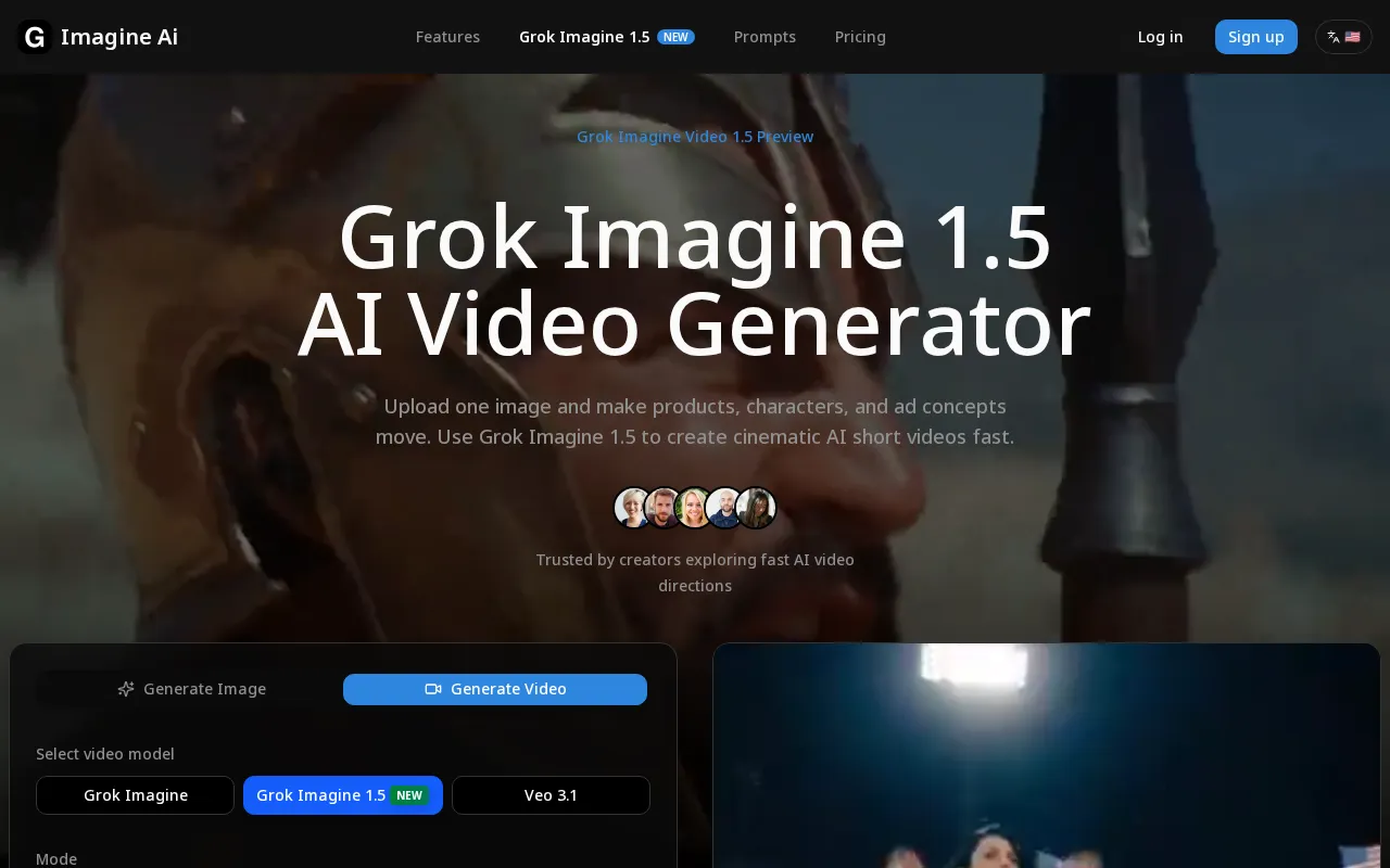 Grok Imagine 1.5 — preview screenshot