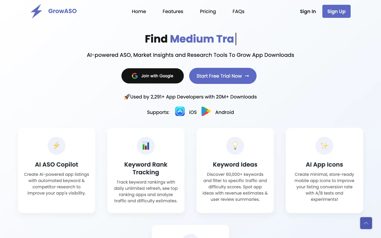GrowASO — preview screenshot