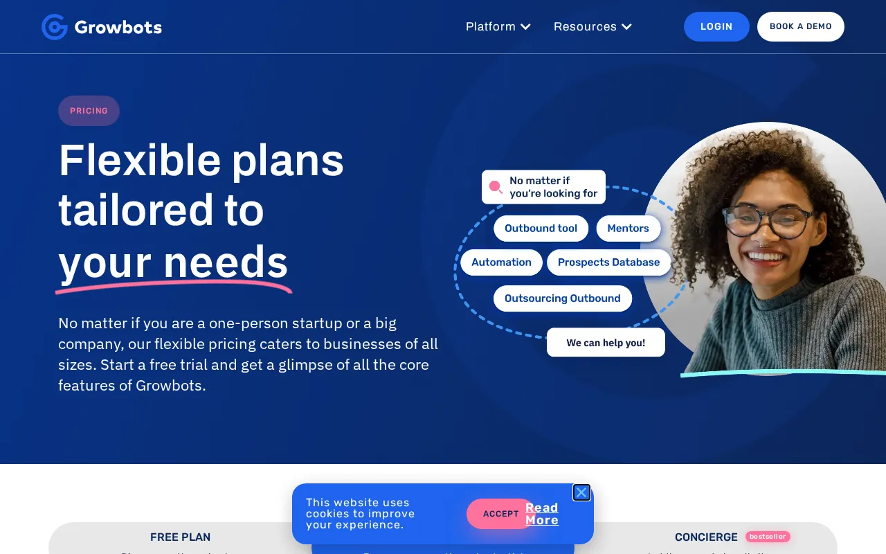 Growbots — pricing page