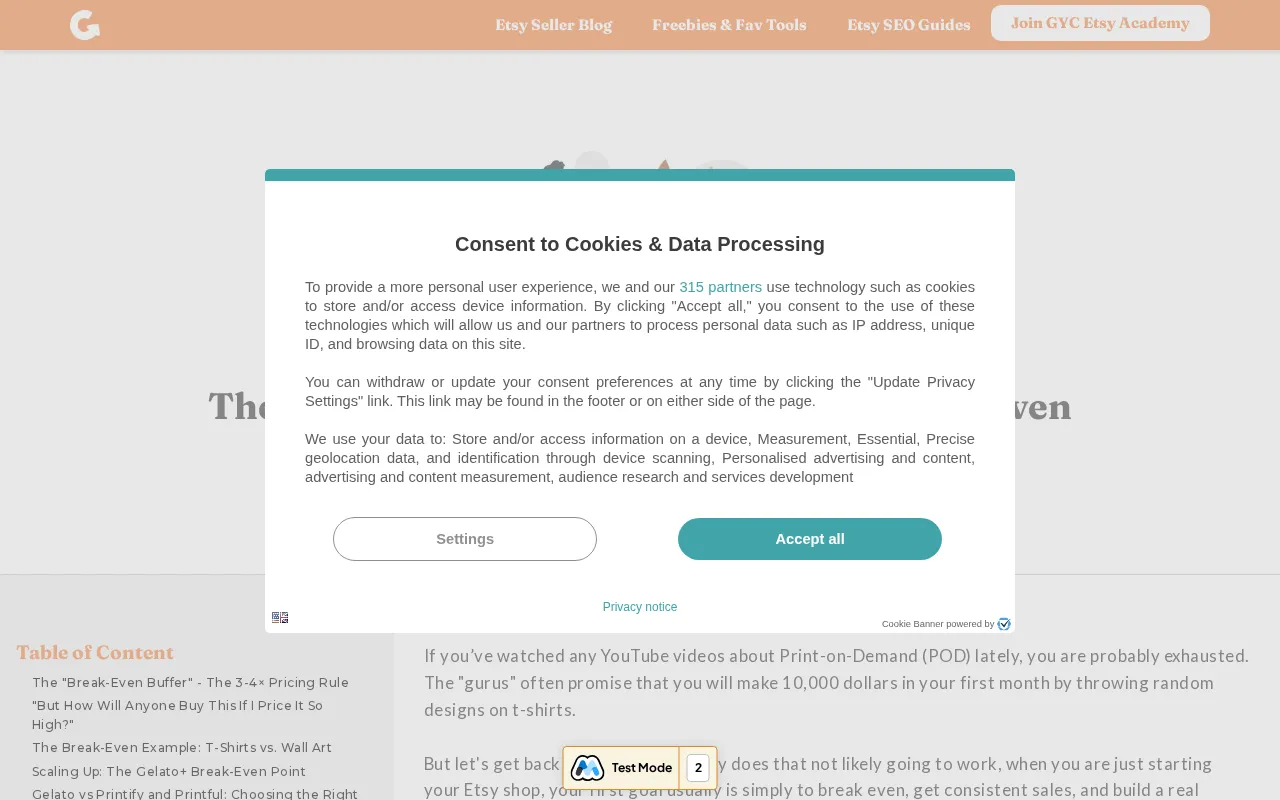Growing Your Craft — pricing page