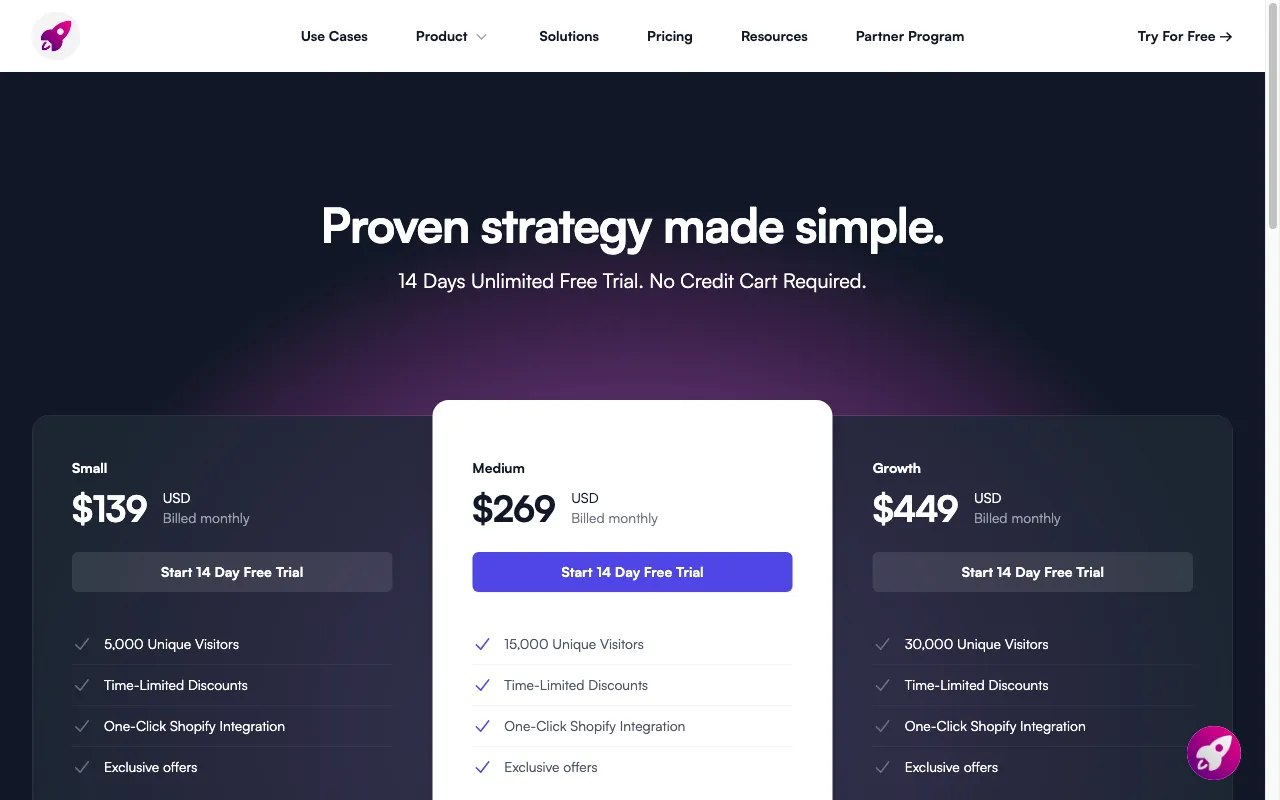 Growth Suite Shopify App — pricing page