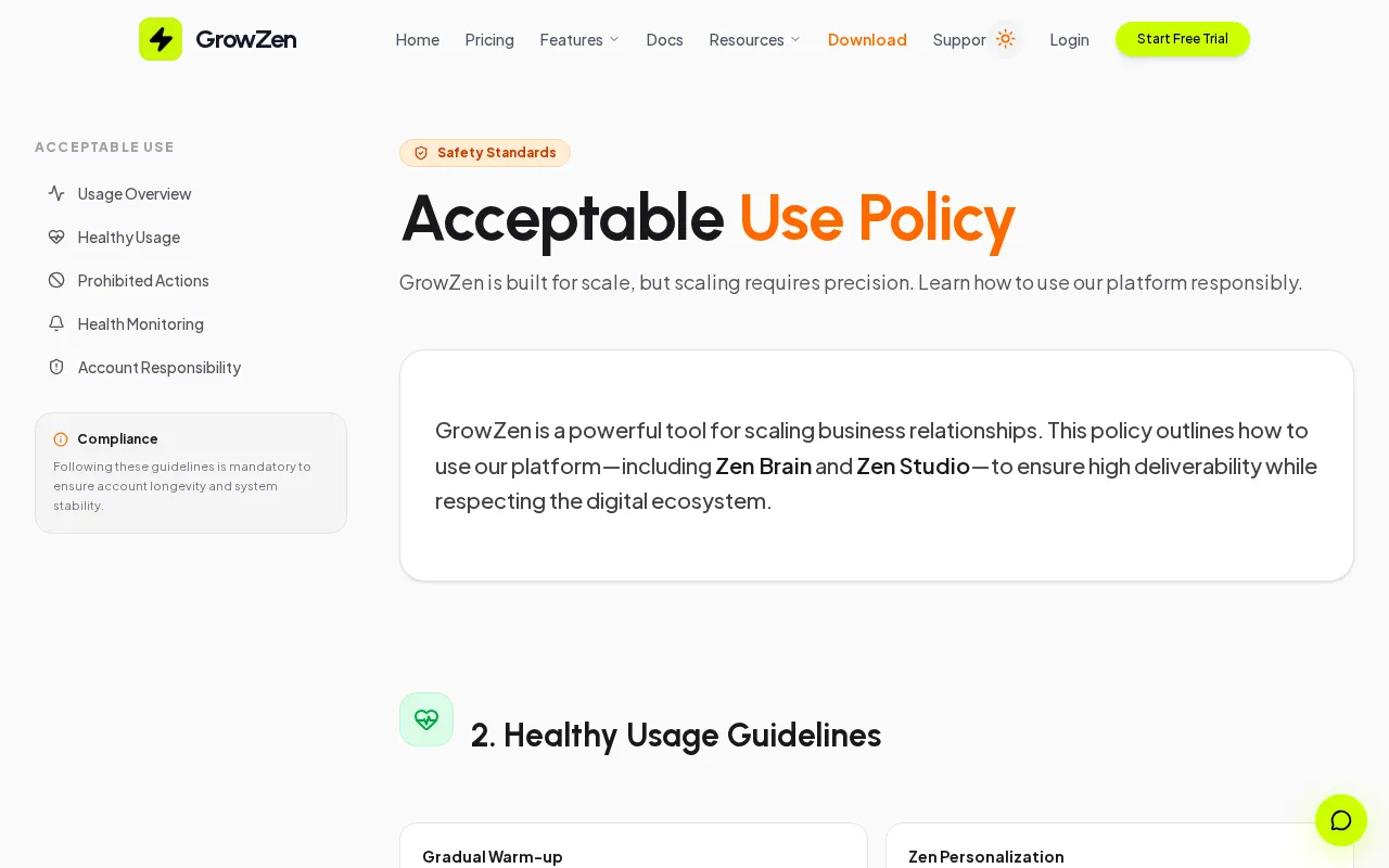 GrowZen AI — pricing page