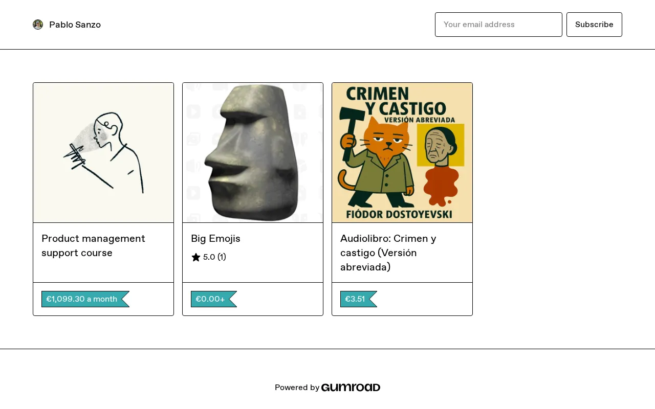 Gumroad — preview screenshot