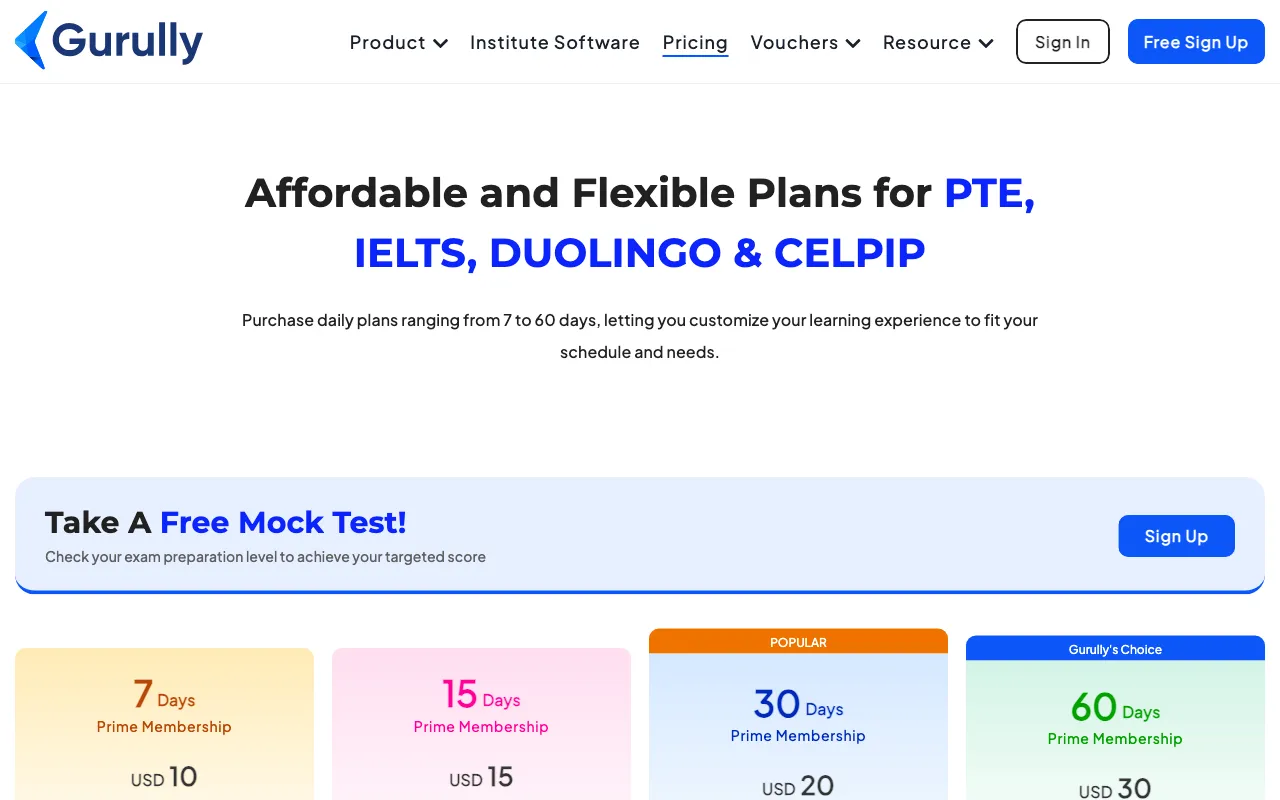 Gurully — pricing page