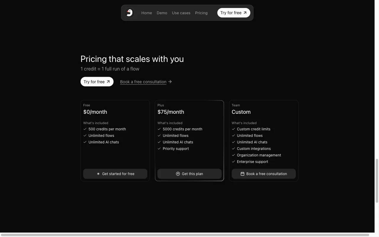 Guse — pricing page