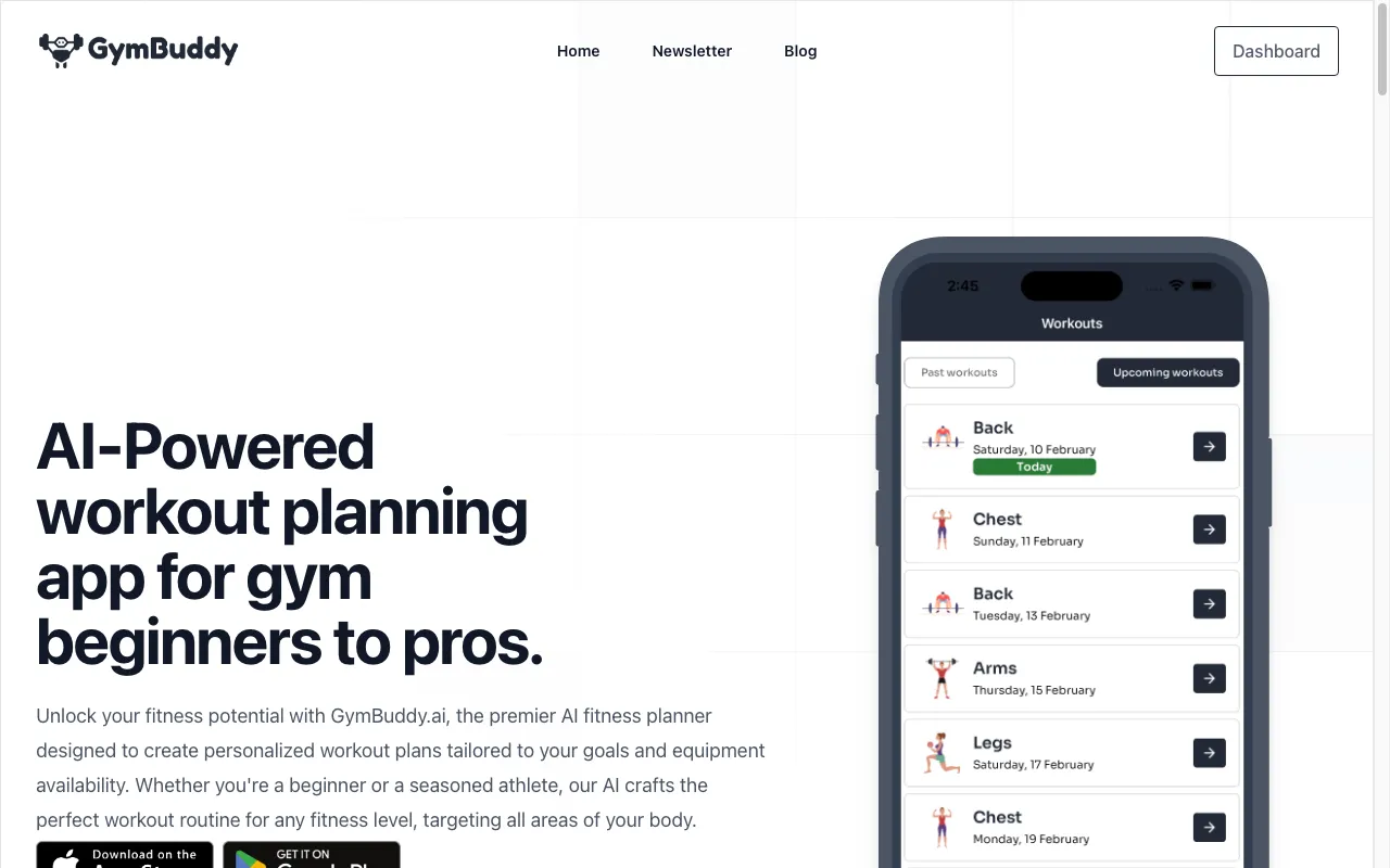 GymBuddy AI — preview screenshot