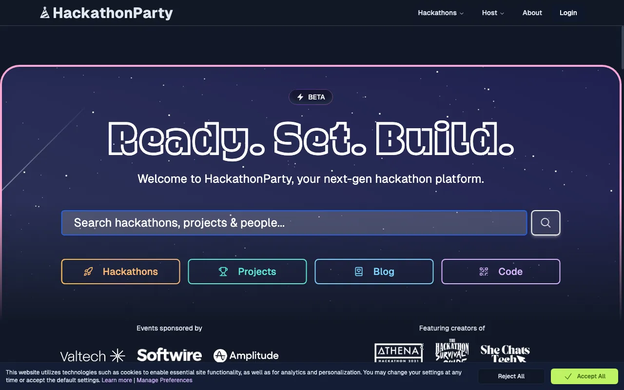 HackathonParty — preview screenshot