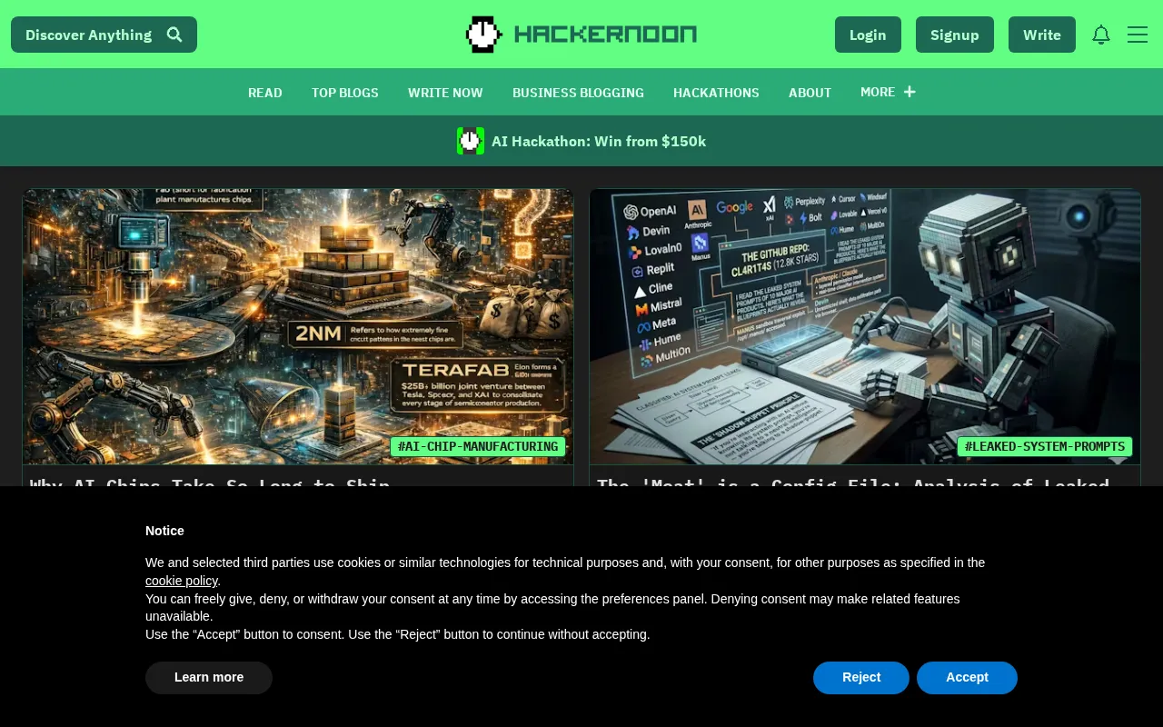 HackerNoon — preview screenshot
