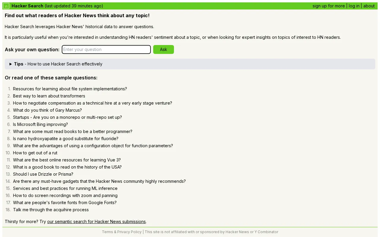 Hacker Search — preview screenshot