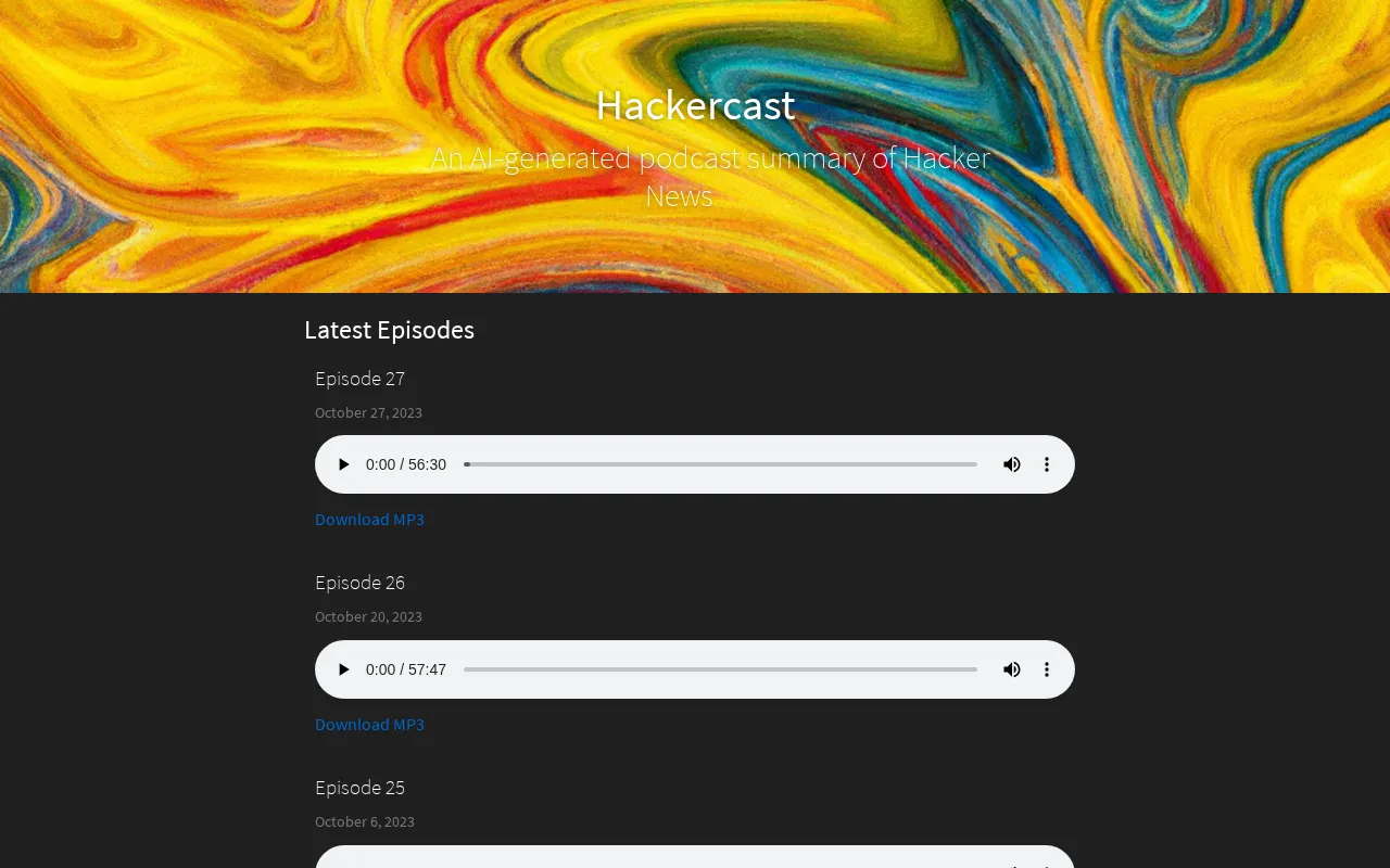 Hackercast — preview screenshot