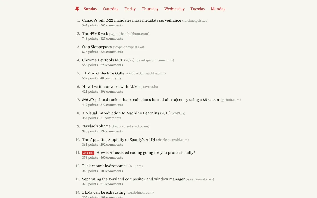HackerDaily — preview screenshot