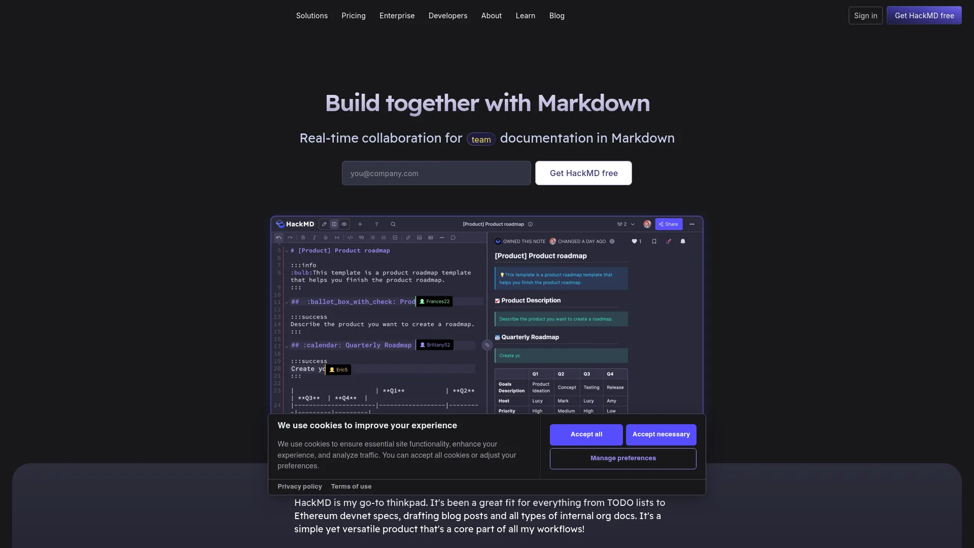 HackMD — preview screenshot