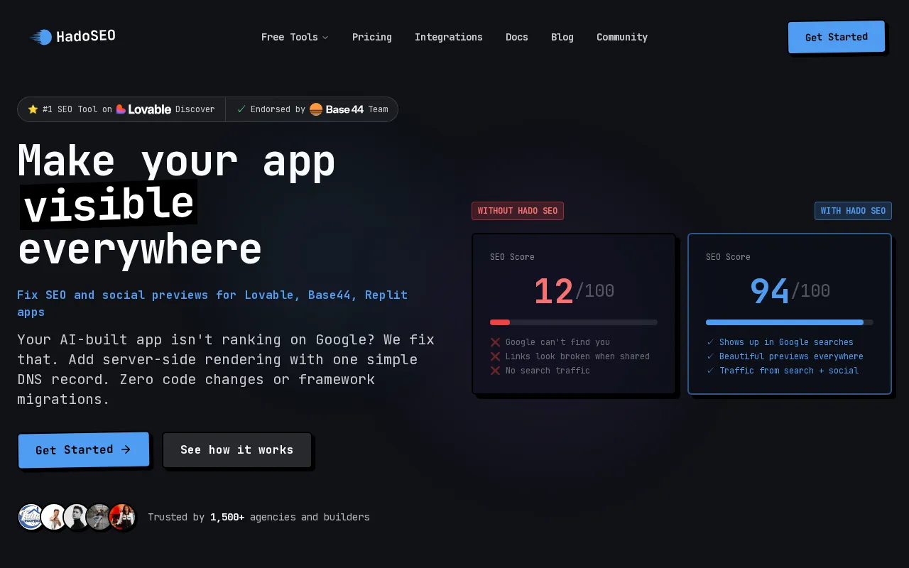 Hado SEO — preview screenshot