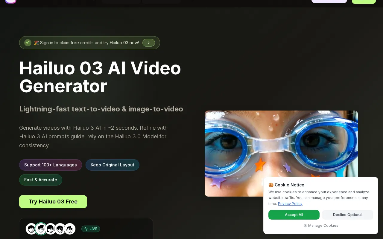 Hailuo 3 — preview screenshot
