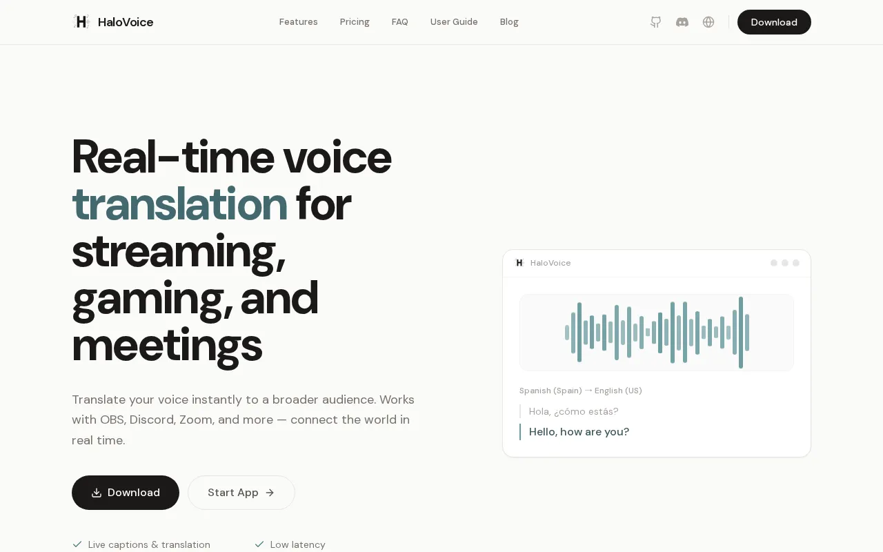 HaloVoice — preview screenshot