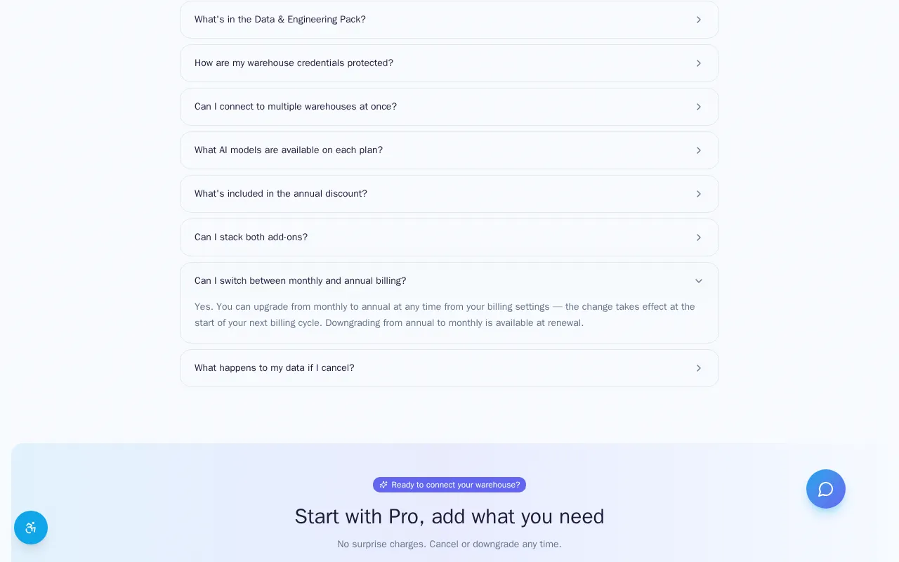Hanalyzer.ai — pricing page